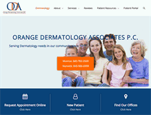 Tablet Screenshot of orangederm.com